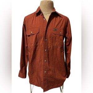 Wrangler Riggs Workwear button down shirt long sleeve men’s large double pocket